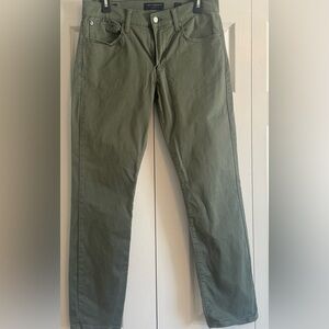 30x30 Men’s Lucky Brand 121 Olive Green Pants - slim straight fit
